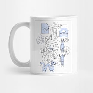 Doodle sheet lilac Mug